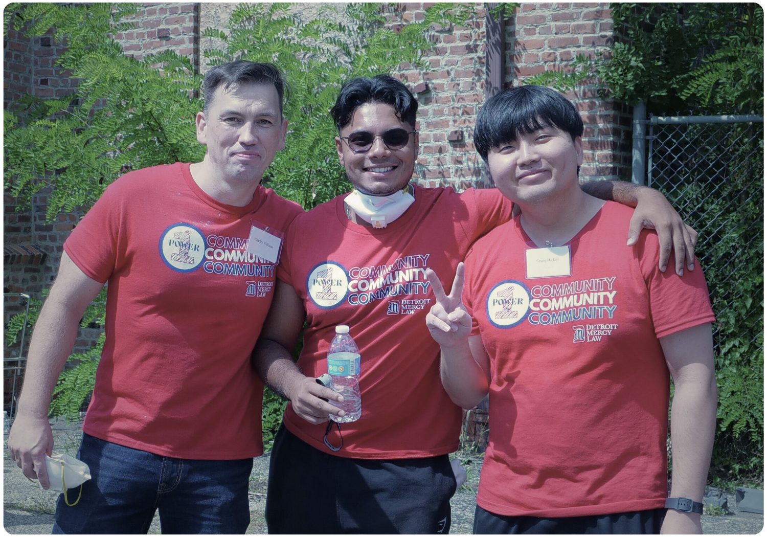 volunteers posing for a photo