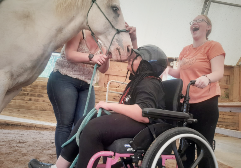 teenager with a horse